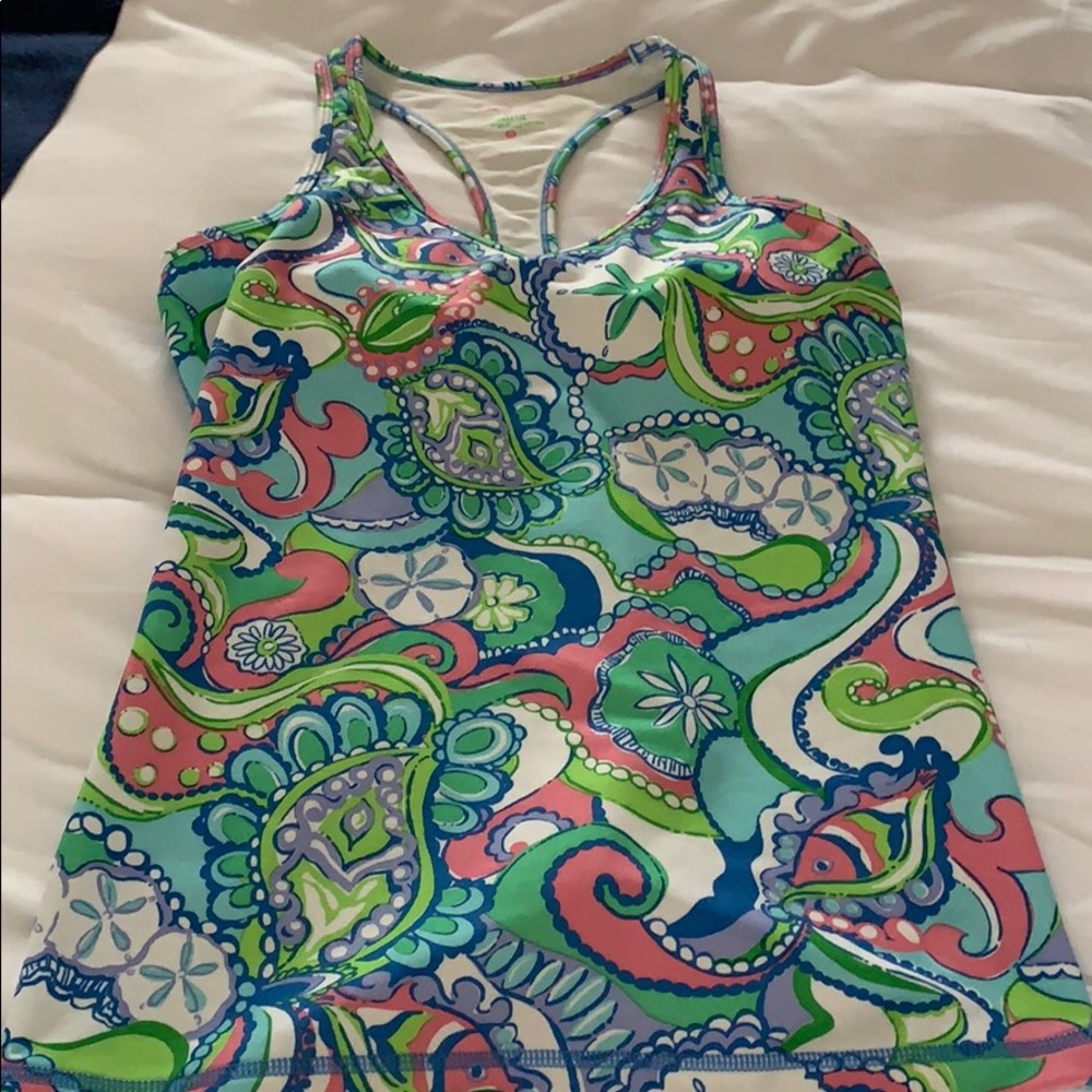 Lilly Pulitzer leggings/bra top size small EUC